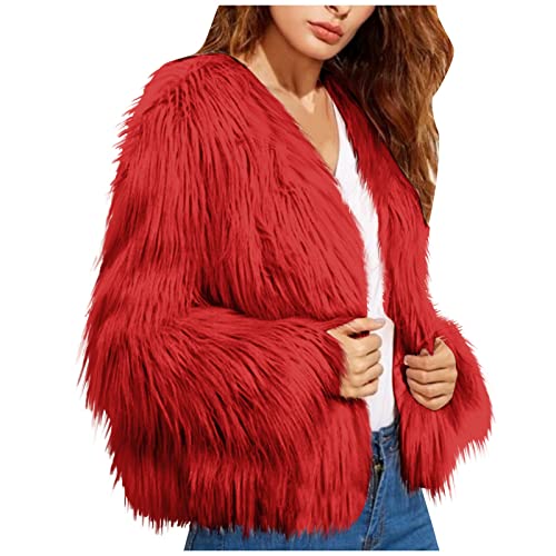 Azruma Damen Teddyfell Jacke Kunstfell V-Ausschnitt Langarm Plüschjacke Elegant Einfarbig Fleecejacke Winter Warm Mantel Locker Freizeit Übergangsjacke Kunstpelzjacke Wintermantel Winterjacke Azruma Damen Teddyfell Jacke Kunstfell V-Ausschnitt Langarm Plüschjacke Elegant Einfarbig Fleecejacke Winter Warm Mantel Locker Freizeit Übergangsjacke Kunstpelzjacke Wintermantel Winterjacke von Azruma