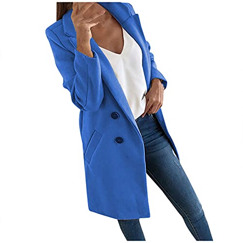 Azruma Damen Wollmantel Elegante Revers Einreiher Langarm Einfarbig Mäntel mit Tasche Slim Fit Outdoor Winddichter Blazermantel Frühling Herbst Winter Warmer Windjacke Trenchcoat Übergangsmantel Azruma Damen Wollmantel Elegante Revers Einreiher Langarm Einfarbig Mäntel mit Tasche Slim Fit Outdoor Winddichter Blazermantel Frühling Herbst Winter Warmer Windjacke Trenchcoat Übergangsmantel von Azruma