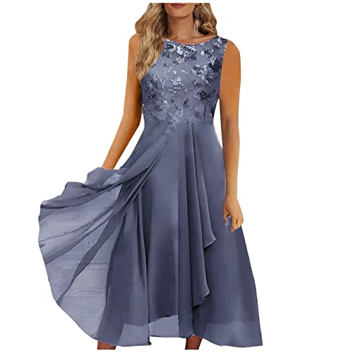 Azruma MäDchen Kleider Hochzeit Umstandskleid Tunika Damen Langarm Damen Elegant Spitze Hollow Out V-Ausschnitt Cold Shoulder Drucken Swing Knielang Kleider Lange Elegante Abendkleider FüR Hochzeiten von Azruma