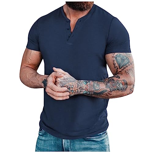 Azruma Oversized Tshirt Herren HolzfäLlerhemd Herren Tshirt MäNner Sommer ÜBergrößE Einfarbige Kurze ÄRmel Henley Shirt Mit Knopfleiste Casual Button Down Hemden T-Shirt Weiß Herren (Marine, 6XL) Azruma Oversized Tshirt Herren HolzfäLlerhemd Herren Tshirt MäNner Sommer ÜBergrößE Einfarbige Kurze ÄRmel Henley Shirt Mit Knopfleiste Casual Button Down Hemden T-Shirt Weiß Herren (Marine, 6XL) von Azruma