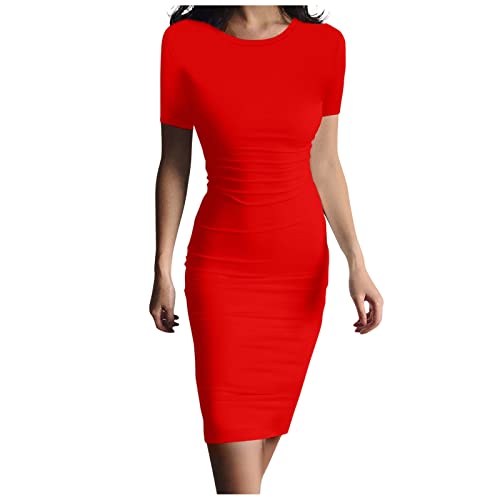 Azruma Pulloverkleid Damen Kleidung Damen Enges Kleid Damen Langarm Hoodie Damen Slim Fit Rundhals Kurzarm Mini Kleid Elegant Kurz Bleistiftkleid Sommer Einfarbig Party HüFtkleid( Rot , XL Azruma Pulloverkleid Damen Kleidung Damen Enges Kleid Damen Langarm Hoodie Damen Slim Fit Rundhals Kurzarm Mini Kleid Elegant Kurz Bleistiftkleid Sommer Einfarbig Party HüFtkleid( Rot , XL von Azruma