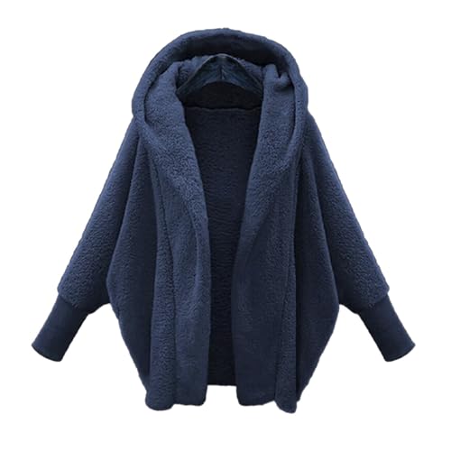 Kunstpelzjacke Damen Motorradjacke Damen Mit Protektoren Fleecejacke Damen Weiß Frauen Winter Warm Einfarbig Teddy Fleece Fledermausärmel Übergröße Jacke Mit Kapuze Daunenjacke Damen Weiss (Marine, M) Kunstpelzjacke Damen Motorradjacke Damen Mit Protektoren Fleecejacke Damen Weiß Frauen Winter Warm Einfarbig Teddy Fleece Fledermausärmel Übergröße Jacke Mit Kapuze Daunenjacke Damen Weiss (Marine, M) von Azruma