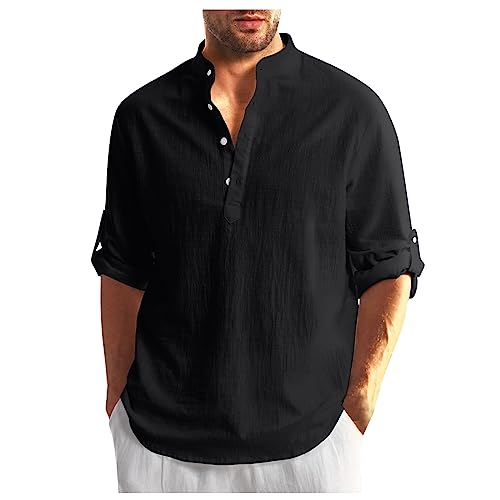 Azruma Polo Shirt FunktionsunterwäSche Herren T Shirts MäNner V Ausschnitt BeiläUfig Leinen Einfarbige Langarm Henley Shirt Mit Knopfleiste Atmungsaktiv Stehkragen Shirt Cotosen Herren Shirt Azruma Polo Shirt FunktionsunterwäSche Herren T Shirts MäNner V Ausschnitt BeiläUfig Leinen Einfarbige Langarm Henley Shirt Mit Knopfleiste Atmungsaktiv Stehkragen Shirt Cotosen Herren Shirt von Azruma