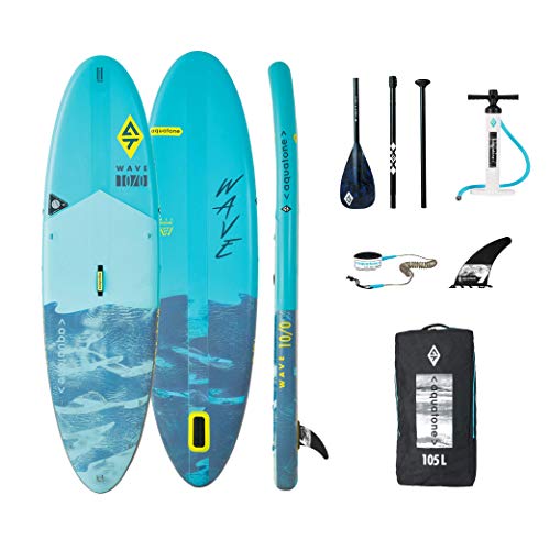 AZTRON Aquatone Wave 10.0 Modell, iSUP aufblasbar Surfboard, Stand Up Paddle 305x81x15cm von AZTRON
