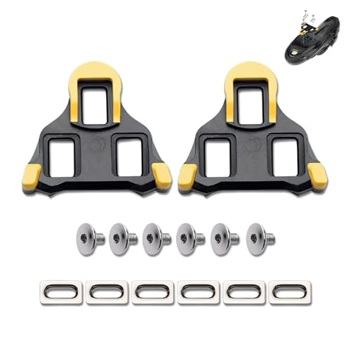 AzureRay Premium SPD Cleats für Fahrradschuhe, kompatibel mit Shimano SPD SL Cleats, langlebig, rutschfest, Hochleistungs-Pedalklampen für Rennräder und Indoor-Bikes, Gelb AzureRay Premium SPD Cleats für Fahrradschuhe, kompatibel mit Shimano SPD SL Cleats, langlebig, rutschfest, Hochleistungs-Pedalklampen für Rennräder und Indoor-Bikes, Gelb von AzureRay