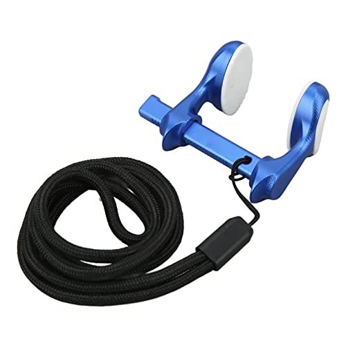 Azusumi Tauch-Nasenclip, Verstellbar, Professioneller Schwimm-Nasenstecker aus Aluminiumlegierung mit Umhängeband (Blau) von Azusumi