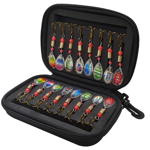 Azxcvbnm 16Pcs Pailletten Künstliche Köder Mit Tackle Box Pailletten Crankbait Löffel Köder Angeln Spinner Harte Köder Einfach Zu Bedienen von Azxcvbnm