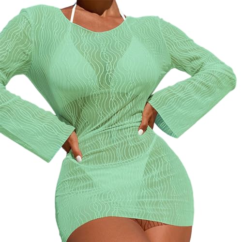 Azxcvbnm Rückenfreies Strand Coverup Kleid Langärmeliges Badeanzug Coverup Badeanzug Coverup Kleid Für Strand Schwimmbad von Azxcvbnm