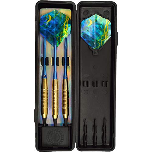 BEST SPORTING Dartpfeile Typhoon - Softdarts Set (3 Stück) – Messing Barrel, Aluminium Schaft, Polyester Flights, Nylonspitzen – Inkl. Slimline-Etui – 18 g von BEST SPORTING