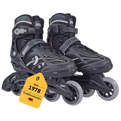Best Sporting Inline Skates Erwachsene & Jugendliche I Rollschuhe Größe 39-40 I Breitenverstellung bis 6 mm I robuste Inliner mit Bremse I schwarz I Rollerskates Schuhe I Inliner mit 4 Rollen Best Sporting Inline Skates Erwachsene & Jugendliche I Rollschuhe Größe 39-40 I Breitenverstellung bis 6 mm I robuste Inliner mit Bremse I schwarz I Rollerskates Schuhe I Inliner mit 4 Rollen von BEST SPORTING