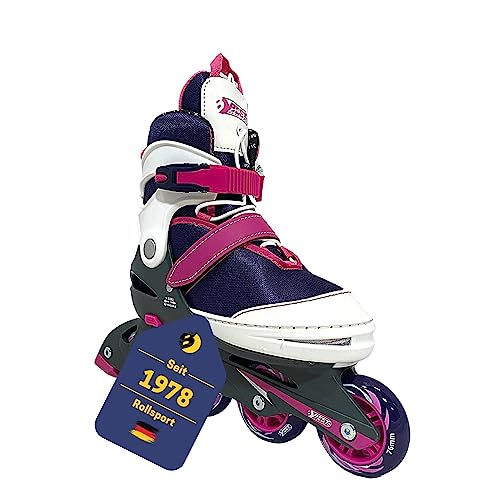 Best Sporting Inliner für Kinder 5-Fach größenverstellbar in lila/pink I Inline Skates Kinder I robuste und hochwertige Kinder Inliner mit Bremse I Inliner Kinder mit 4 Rollen I Inliner Mädchen von B Best Sporting