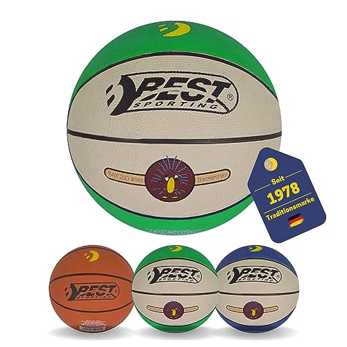 Best Sporting Mini Basketball Adventure I Basketball Größe 1 I Kleiner Ball in grün/Creme I Kinder Basketball mit 160 g I Basketball klein I Basketball Mini I Kleiner Basketball von B Best Sporting