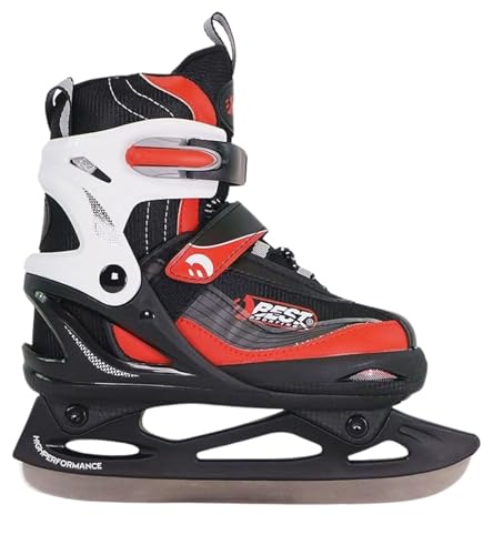 Best Sporting Schlittschuhe Damen I Schlittschuhe Kinder I Eislaufschuhe Herren I Verstellbare Schlittschuhe I Ice Skates I Eislaufschuhe I Gleitschuhe I Eislaufschuhe Damen I rot oder blau von B Best Sporting