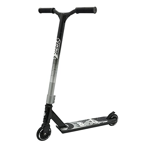 Best Sporting Scooter Erwachsene I Kick-Roller aus leichtem Aluminum I Trick-Roller für Erwachsene I Tretroller mit Rollengröße 100 mm I stilvoller Stunt-Scooter Erwachsene (Schwarz-Silber) von B Best Sporting