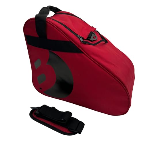 Best Sporting Tasche für Inlineskates und Schlittschuhe I Schlittschuhtasche mit verstellbarem Trageriemen I Rollschuhtasche in Rot I große Inliner-Tasche I Schlittschuhe Tasche von B Best Sporting