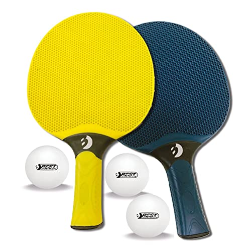 Best Sporting Tischtennisschläger Set I Tischtennis Schläger I professionelle Tischtennisschläger mit 3 Bällen I Ping Pong I Paddel Set aus Gummi I Tischtennissets I Table Tennis Racket von B Best Sporting