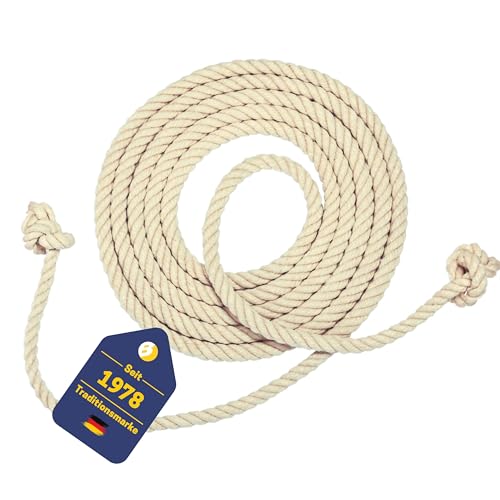 Best Sporting Springseil aus Baumwolle und Jute I 100% Naturprodukt I Top-Qualität I Ohne Griffe I Länge 280 cm I Eignet sich für Vereins-, Schul- und Freizeitsport von B Best Sporting