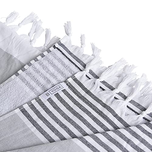 B Yoga Unisex-Adult 20195-0001 Towel, Shadow Stripe, One Size von B Yoga
