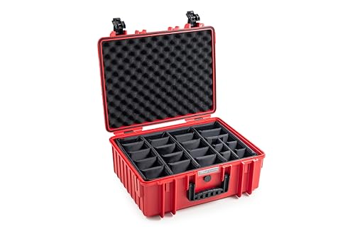 B&W Transportkoffer Outdoor - Typ 6000 Rot - mit variabler Facheinteilung - wasserdicht nach IP67 Zertifizierung, staubdicht, bruchsicher und unverwüstlich B&W Transportkoffer Outdoor - Typ 6000 Rot - mit variabler Facheinteilung - wasserdicht nach IP67 Zertifizierung, staubdicht, bruchsicher und unverwüstlich von B&W International