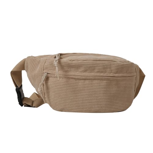 BABYVIVA 2023 Gürteltasche für Damen, Cord-Bauchtasche, großes Fassungsvermögen, einfarbig, Gürteltasche, Brusttasche für Mädchen, vielseitige Umhängetasche, khaki, As shown in the picture (error von BABYVIVA