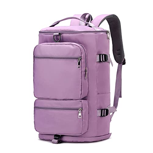 BABYVIVA Sporttasche, Rucksack, Reisetasche, Schultertasche, lässiger Tagesrucksack für Damen und Herren, violett, 32*20*49cm von BABYVIVA