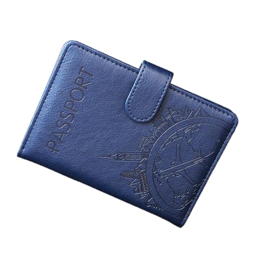 BABYVIVA Tasche für Damen, Reisepasshülle mit einzigartigem Weltarchitektur-Muster, blockierend, Kartenetui, schützt Ihren Reisepass, dunkelblau, As shown in the picture von BABYVIVA