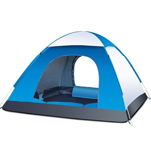 Mehrpersonen-Campingzelt, Outdoor-Zelt, einfach aufzubauende Markise, geeignet for Camping, Strand, Rucksackreisen, Wandern (Color : Gray Blue 3-4 People) von BADALO