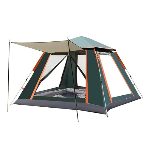 Mehrpersonen-Campingzelt, Outdoor-Zelt, einfach aufzubauende Markise, geeignet for Camping, Strand, Rucksackreisen, Wandern (Color : Green, Size : for 4-6 People) von BADALO