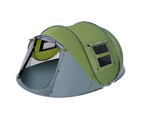 Mehrpersonen-Campingzelt, Outdoor-Zelt, einfach aufzubauende Markise, geeignet for Camping, Strand, Rucksackreisen, Wandern (Color : Green, Size : for 5-8 Persons) von BADALO
