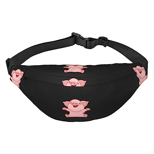 smile Gürteltasche mit pinkem Schweinchen-Motiv, bedruckt, Hüfttasche, Umhängetasche, Bauchtasche, Schwarz, Einheitsgröße, Schwarz , Einheitsgröße smile Gürteltasche mit pinkem Schweinchen-Motiv, bedruckt, Hüfttasche, Umhängetasche, Bauchtasche, Schwarz, Einheitsgröße, Schwarz , Einheitsgröße von BAFAFA