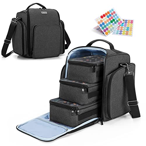 BAFASO Ätherische Öle Aufbewahrung Tasche für 72 Flaschen Öle, Ätherische Öl Tasche, Kosmetiktasche für Ätherische Öl, Reisetasche für Ätherische Öle, Schwarz BAFASO Ätherische Öle Aufbewahrung Tasche für 72 Flaschen Öle, Ätherische Öl Tasche, Kosmetiktasche für Ätherische Öl, Reisetasche für Ätherische Öle, Schwarz von BAFASO