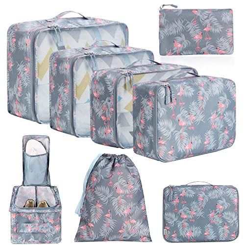 BAGAIL 8 Teilige Packwürfel, Kleidertaschen, Packing Cubes, Verpackungswürfel, Packtaschen Set für Urlaub und Reisen, Kofferorganizer Reise Würfel, Ordnungssystem für Koffer BAGAIL 8 Teilige Packwürfel, Kleidertaschen, Packing Cubes, Verpackungswürfel, Packtaschen Set für Urlaub und Reisen, Kofferorganizer Reise Würfel, Ordnungssystem für Koffer von BAGAIL
