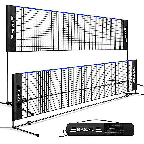 BAGAIL Badmintonnetz, faltbares Nylonnetz, höhenverstellbarer Ständer und Tragetasche, leicht auf- und abbaubar, Ideales Sportnetz für Tennis, Badminton oder Volleyball BAGAIL Badmintonnetz, faltbares Nylonnetz, höhenverstellbarer Ständer und Tragetasche, leicht auf- und abbaubar, Ideales Sportnetz für Tennis, Badminton oder Volleyball von BAGAIL