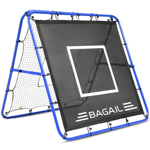 BAGAIL Doppelseitiges Rebounder-Netz, Fußballnetze, verstellbare Winkel, anpassbare Struktur, Rebound-Netz mit Ziel für Geschicklichkeitstraining, tragbare Fußballtore für den Garten, 120x120cm BAGAIL Doppelseitiges Rebounder-Netz, Fußballnetze, verstellbare Winkel, anpassbare Struktur, Rebound-Netz mit Ziel für Geschicklichkeitstraining, tragbare Fußballtore für den Garten, 120x120cm von BAGAIL