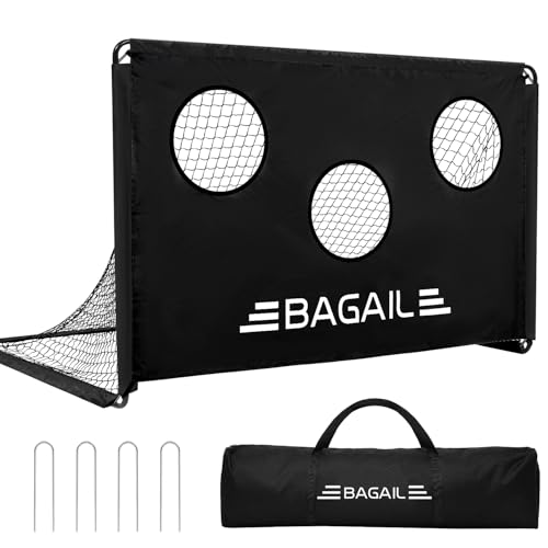 BAGAIL Fußballtor, 2-in-1-Fußballnetz mit Zielscheibe, Kommt mit Tragbarer Tragetasche, Einfach zu Montieren, Ideal für Gartenschießtraining und Freizeitspiele, 6 x 4 Fuß BAGAIL Fußballtor, 2-in-1-Fußballnetz mit Zielscheibe, Kommt mit Tragbarer Tragetasche, Einfach zu Montieren, Ideal für Gartenschießtraining und Freizeitspiele, 6 x 4 Fuß von BAGAIL