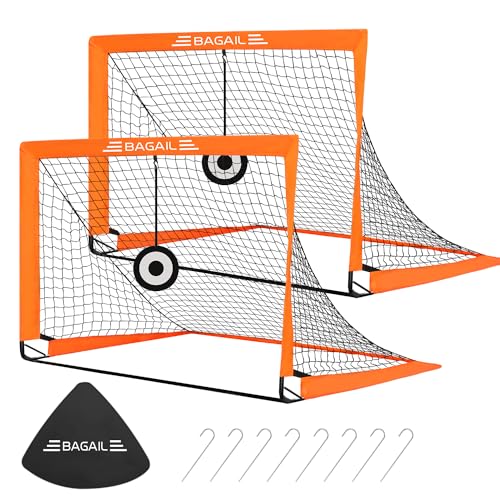 BAGAIL Fußballtor, Pop-up-Fußballnetz mit Zieltor, Erdnägeln und tragbarer Tragetasche, einfach zu montieren, ideales Fußballtor für Gartentraining und Freizeitsportspiele BAGAIL Fußballtor, Pop-up-Fußballnetz mit Zieltor, Erdnägeln und tragbarer Tragetasche, einfach zu montieren, ideales Fußballtor für Gartentraining und Freizeitsportspiele von BAGAIL