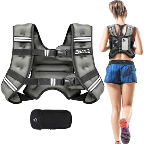 BAGAIL Gewichtsweste für Krafttraining, Brustgröße Verstellbar, Praktische Tasche, mit Eisensand Gefüllte Gewichtsweste, Ideal für Fitnessstudio-Workouts, Yoga-Training und Aerobic-Übungen BAGAIL Gewichtsweste für Krafttraining, Brustgröße Verstellbar, Praktische Tasche, mit Eisensand Gefüllte Gewichtsweste, Ideal für Fitnessstudio-Workouts, Yoga-Training und Aerobic-Übungen von BAGAIL