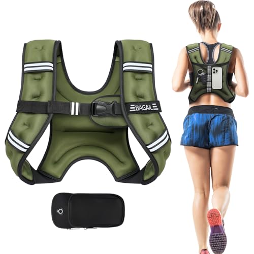 BAGAIL Gewichtsweste für Krafttraining, Brustgröße Verstellbar, Praktische Tasche, mit Eisensand Gefüllte Gewichtsweste, Ideal für Fitnessstudio-Workouts, Yoga-Training und Aerobic-Übungen BAGAIL Gewichtsweste für Krafttraining, Brustgröße Verstellbar, Praktische Tasche, mit Eisensand Gefüllte Gewichtsweste, Ideal für Fitnessstudio-Workouts, Yoga-Training und Aerobic-Übungen von BAGAIL