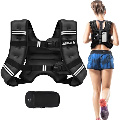 BAGAIL Gewichtsweste für Krafttraining, Brustgröße Verstellbar, Praktische Tasche, mit Eisensand Gefüllte Gewichtsweste, Ideal für Fitnessstudio-Workouts, Yoga-Training und Aerobic-Übungen BAGAIL Gewichtsweste für Krafttraining, Brustgröße Verstellbar, Praktische Tasche, mit Eisensand Gefüllte Gewichtsweste, Ideal für Fitnessstudio-Workouts, Yoga-Training und Aerobic-Übungen von BAGAIL