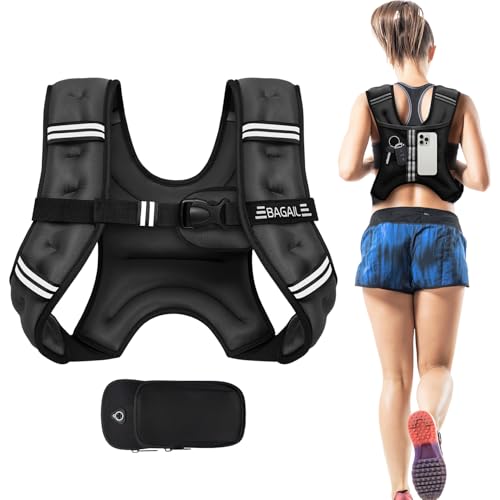 BAGAIL Gewichtsweste für Krafttraining, Brustgröße Verstellbar, Praktische Tasche, mit Eisensand Gefüllte Gewichtsweste, Ideal für Fitnessstudio-Workouts, Yoga-Training und Aerobic-Übungen BAGAIL Gewichtsweste für Krafttraining, Brustgröße Verstellbar, Praktische Tasche, mit Eisensand Gefüllte Gewichtsweste, Ideal für Fitnessstudio-Workouts, Yoga-Training und Aerobic-Übungen von BAGAIL