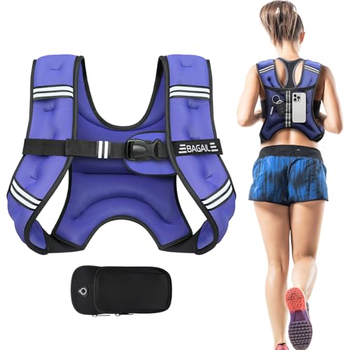 BAGAIL Gewichtsweste für Krafttraining, Brustgröße verstellbar, praktische Tasche, mit Eisensand gefüllte Gewichtsweste, ideal für Fitnessstudio-Workouts, Yoga-Training und Aerobic-Übungen BAGAIL Gewichtsweste für Krafttraining, Brustgröße verstellbar, praktische Tasche, mit Eisensand gefüllte Gewichtsweste, ideal für Fitnessstudio-Workouts, Yoga-Training und Aerobic-Übungen von BAGAIL