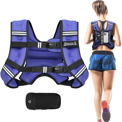 BAGAIL Gewichtsweste für Krafttraining, Brustgröße verstellbar, praktische Tasche, mit Eisensand gefüllte Gewichtsweste, ideal für Fitnessstudio-Workouts, Yoga-Training und Aerobic-Übungen BAGAIL Gewichtsweste für Krafttraining, Brustgröße verstellbar, praktische Tasche, mit Eisensand gefüllte Gewichtsweste, ideal für Fitnessstudio-Workouts, Yoga-Training und Aerobic-Übungen von BAGAIL