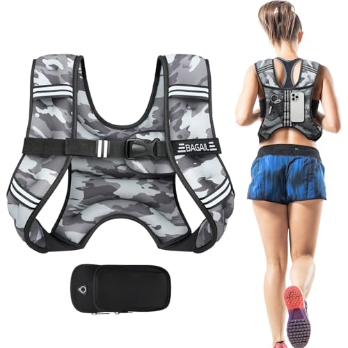 BAGAIL Gewichtsweste für Krafttraining, Brustgröße verstellbar, praktische Tasche, mit Eisensand gefüllte Gewichtsweste, ideal für Fitnessstudio-Workouts, Yoga-Training und Aerobic-Übungen BAGAIL Gewichtsweste für Krafttraining, Brustgröße verstellbar, praktische Tasche, mit Eisensand gefüllte Gewichtsweste, ideal für Fitnessstudio-Workouts, Yoga-Training und Aerobic-Übungen von BAGAIL