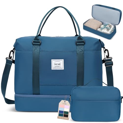 BAGAIL Reisetasche mit Zusätzlichem Stauraum Unten, mit Separatem Kulturbeutel, Nass- und Trockentrennung, Ideale Wochenendtasche, Sporttasche zum Mitnehmen und Krankenhaustasche für Mütter BAGAIL Reisetasche mit Zusätzlichem Stauraum Unten, mit Separatem Kulturbeutel, Nass- und Trockentrennung, Ideale Wochenendtasche, Sporttasche zum Mitnehmen und Krankenhaustasche für Mütter von BAGAIL