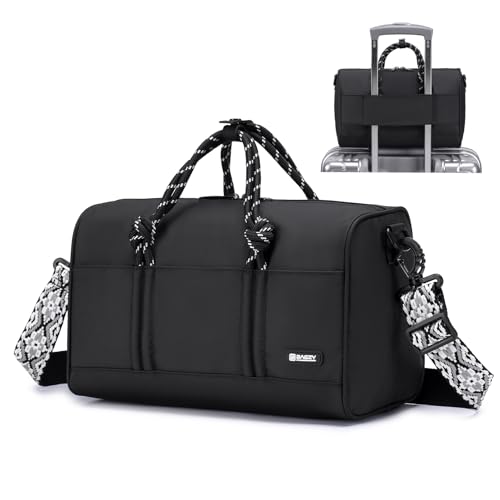 BAGZY Ryanair Handgepäck Handgepäck Tasche für Flugzeug Klein Wasserdicht Reisetasche Faltbare Sporttasche Weekender Handgepäck Koffer für Herren und Damen Schwarz BAGZY Ryanair Handgepäck Handgepäck Tasche für Flugzeug Klein Wasserdicht Reisetasche Faltbare Sporttasche Weekender Handgepäck Koffer für Herren und Damen Schwarz von BAGZY