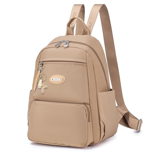 BAGZY Klein Cityrucksack Damen Kleiner Elegant Rucksack Damen Mini Casual Daypack Damenrucksack für Lässig Schule Travel Wandern Arbeit, Kaffeefarbe von BAGZY