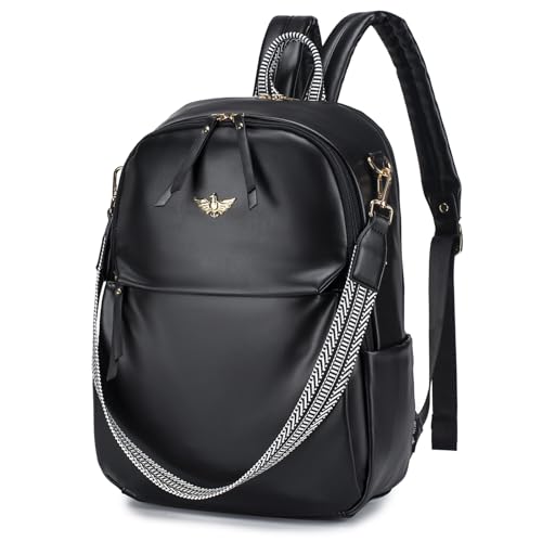 BAGZY Rucksack Damen Laptop Rucksack 14 Zoll Reiserucksack PU Leder Rucksack Wasserdicht Damen Rucksäcke Büchertasche Tagesrucksack für Kabine/Hochschule/Büro BAGZY Rucksack Damen Laptop Rucksack 14 Zoll Reiserucksack PU Leder Rucksack Wasserdicht Damen Rucksäcke Büchertasche Tagesrucksack für Kabine/Hochschule/Büro von BAGZY