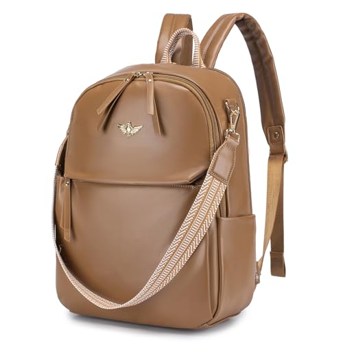BAGZY Rucksack Damen Laptop Rucksack 14 Zoll Reiserucksack PU Leder Rucksack Wasserdicht Damen Rucksäcke Büchertasche Tagesrucksack für Kabine/Hochschule/Büro BAGZY Rucksack Damen Laptop Rucksack 14 Zoll Reiserucksack PU Leder Rucksack Wasserdicht Damen Rucksäcke Büchertasche Tagesrucksack für Kabine/Hochschule/Büro von BAGZY