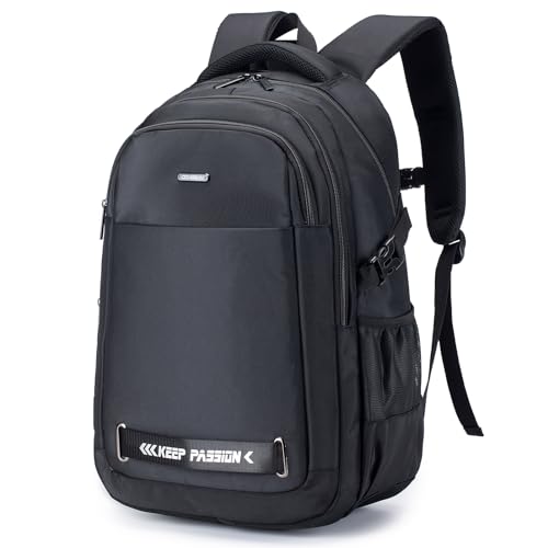 BAGZY Rucksack Handgepäck 45x36x20 easyjet Flugzeug Cabin Max Carry on Luggage Bietet Platz für Einen 15,6 Zoll Laptop, Eignet Sich für Reisen, Arbeit, Geschäft und Freizeit (Schwarz) von BAGZY