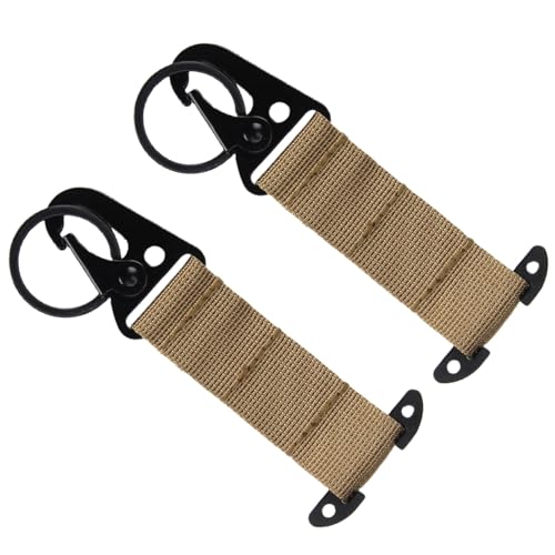 2pcs Nylon Gurtband Hangsgürtel Clip Carabiner Schnallen Nylon Haken Clip Schlüsselbund Schlüsselinhaber Camping Rucksäcke Clip von BAHJKASD